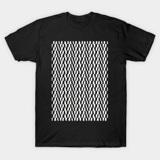 Bold Monochromatic Geometric Pattern 3 in Black and White T-Shirt